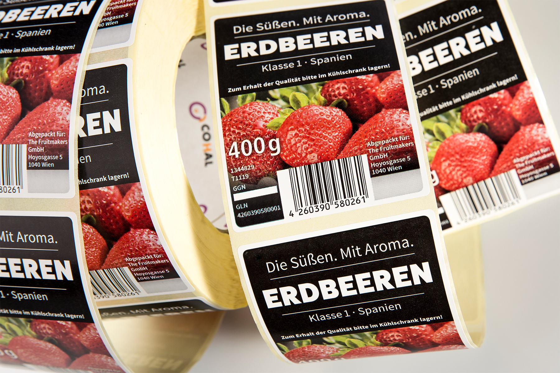 Etiqueta fresas Edbeeren